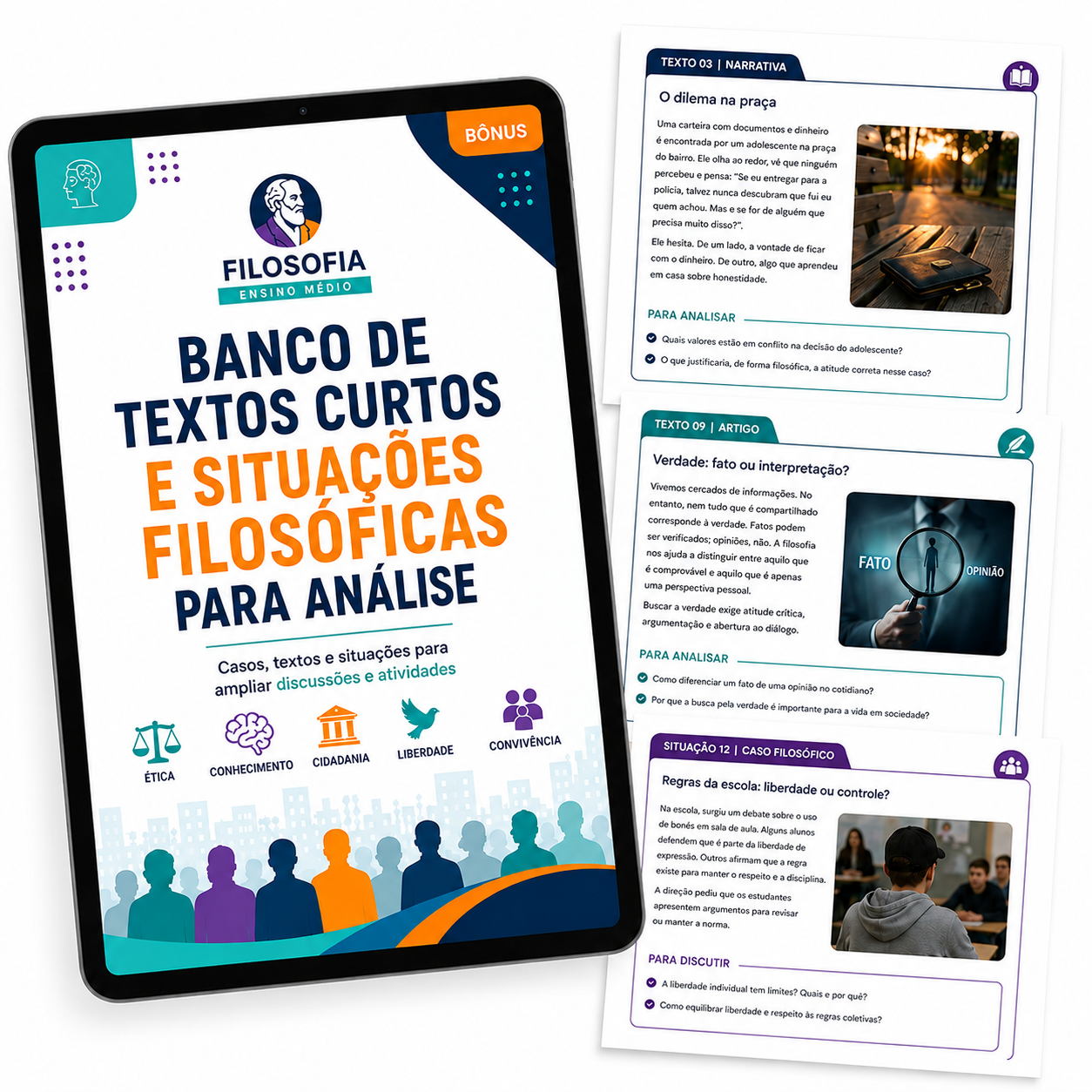 Bônus #2: Banco de Textos Curtos e Situações Filosóficas para Análise
